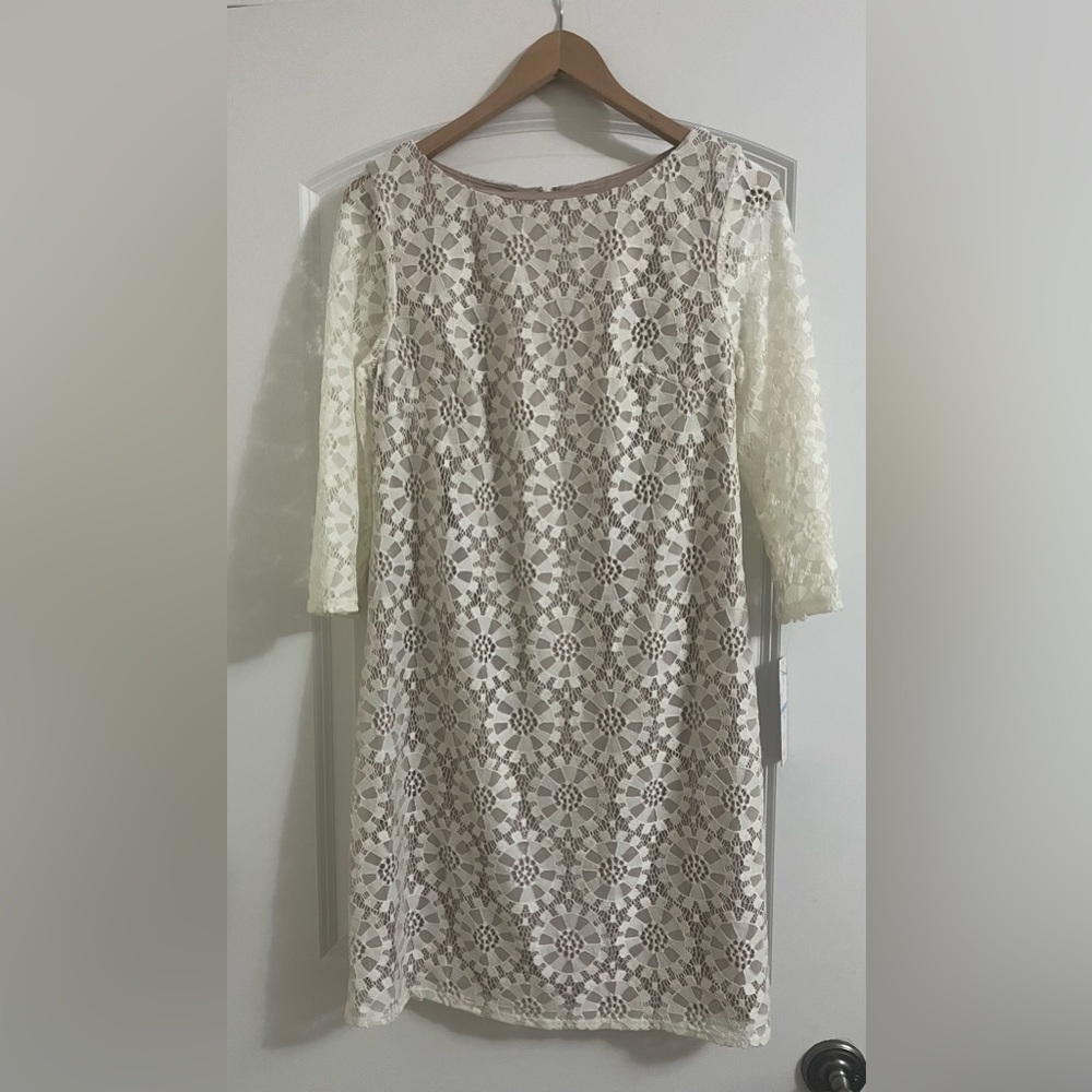 Eliza J Ivory Lace Dress